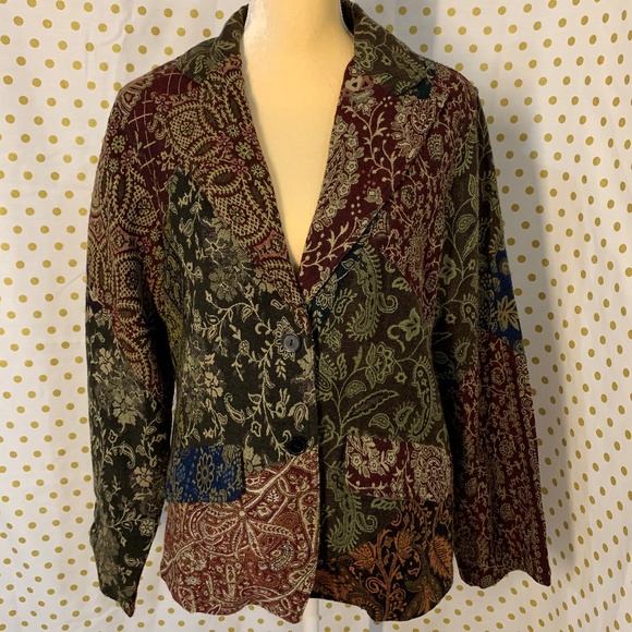 Sacred Threads Jackets & Blazers - Sacred Threads multicolored floral brocade jacket